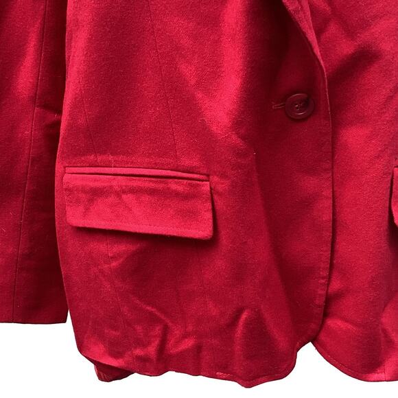 Vintage 1980s Pendleton Wool Blazer Jacket T438-128 Deep Red Women's Size 18/XL - Picture 4 of 8